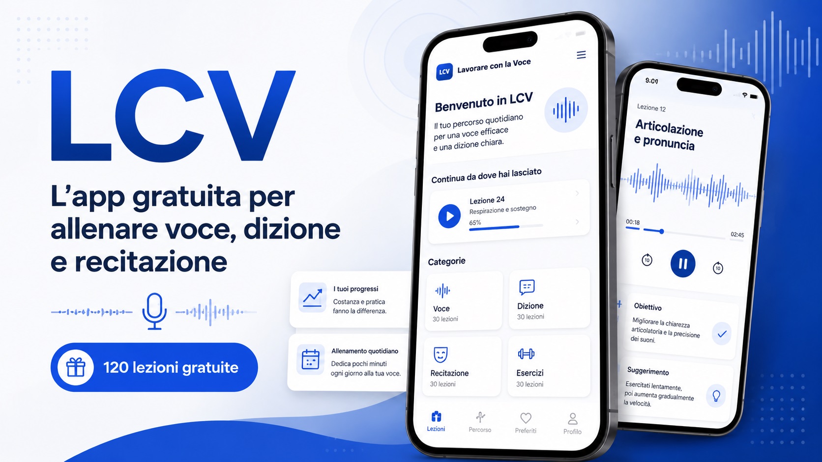 LCV app gratuita per allenare voce, dizione e recitazione